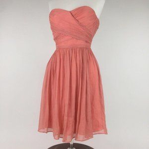 J. Crew Arabelle Silk Chiffon Dress Coral Style 29